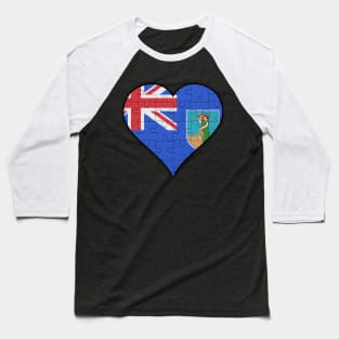 Montserratian Jigsaw Puzzle Heart Design - Gift for Montserratian With Montserrat Roots Baseball T-Shirt